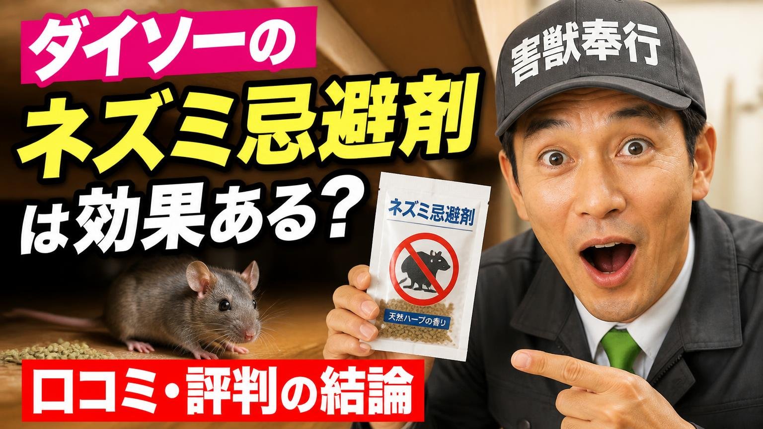 ダイソーのネズミ忌避剤は効果ある？口コミ・評判の結論