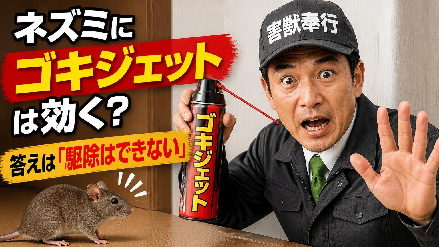 【結論】ネズミにゴキジェットは効く?答えは「駆除はできない」
