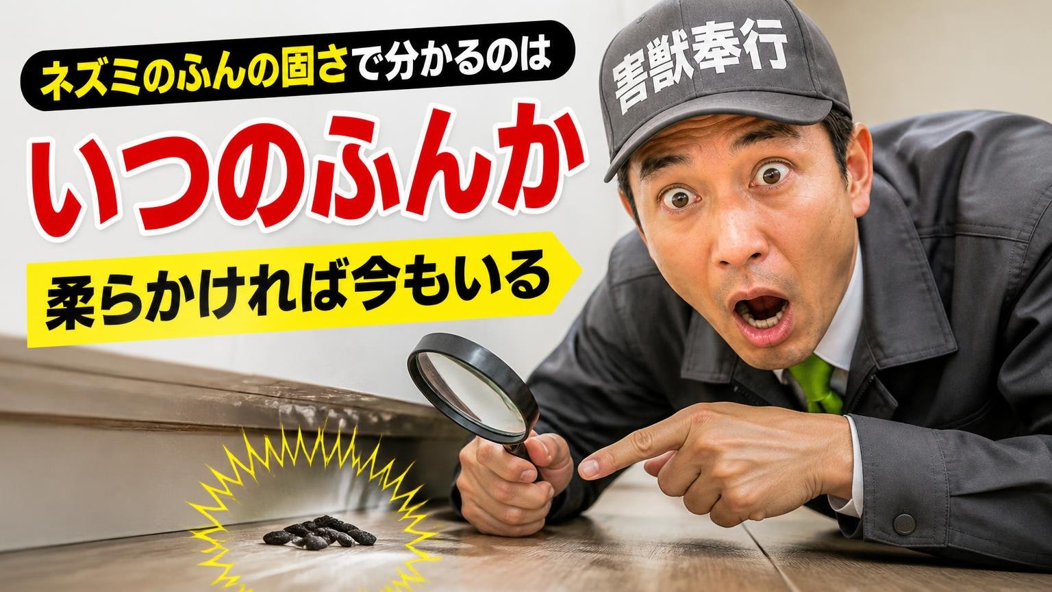 ネズミのふんの固さで分かるのは「いつのふんか」|柔らかければ今もいる