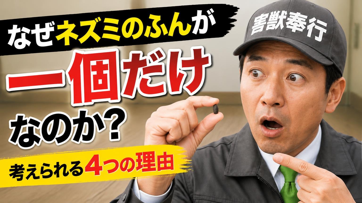 なぜネズミのふんが「一個だけ」なのか|考えられる4つの理由