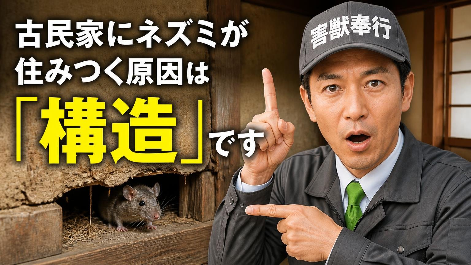 古民家にネズミが住みつく原因は「古さ」ではなく「構造」です