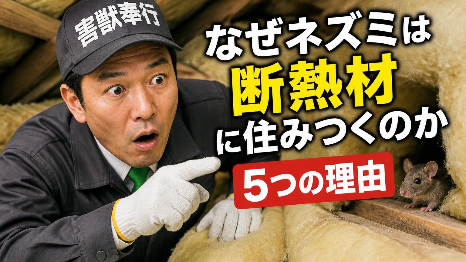 なぜネズミは断熱材に住みつくのか【5つの理由】