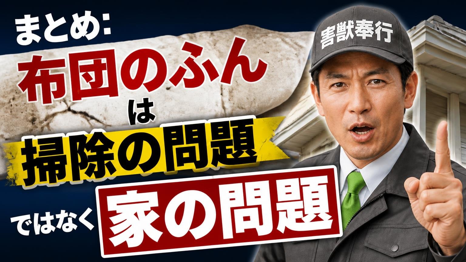まとめ:布団のふんは「掃除の問題」ではなく「家の問題」