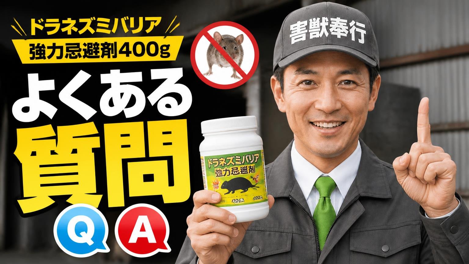 ドラネズミバリア・強力忌避剤400gのよくある質問