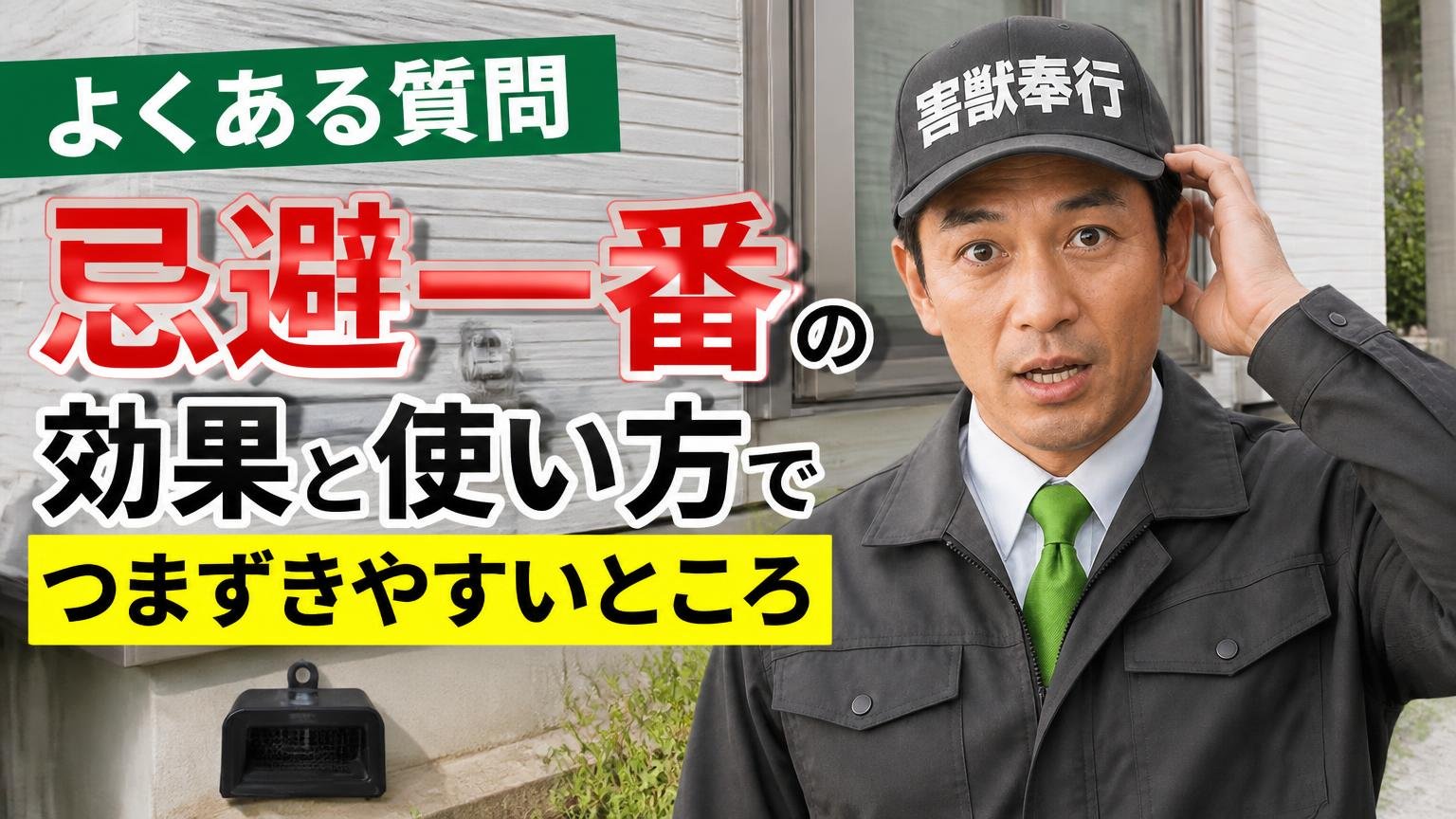 よくある質問|忌避一番の効果と使い方でつまずきやすいところ