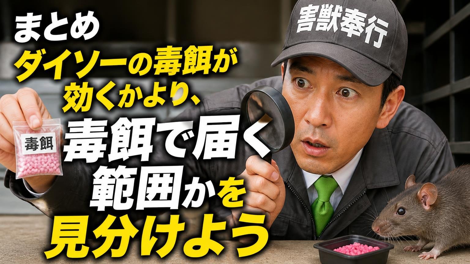 まとめ|ダイソーの毒餌が効くかより、「毒餌で届く範囲か」を見分けよう