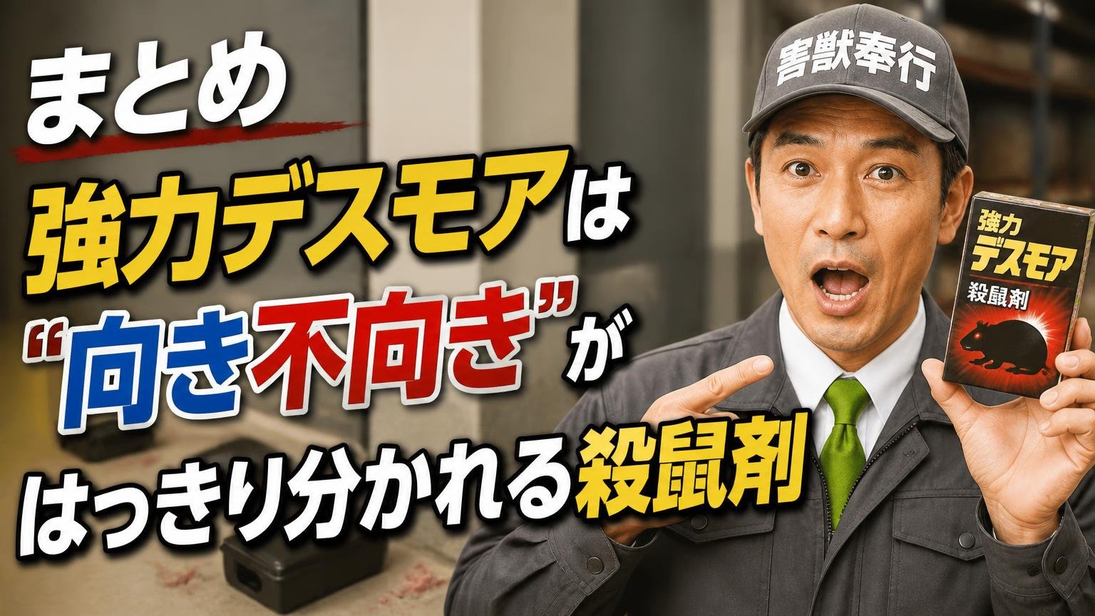 まとめ|強力デスモアは「向き不向き」がはっきり分かれる殺鼠剤