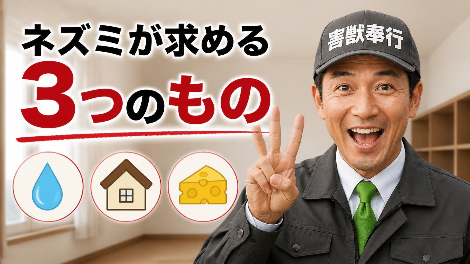 ネズミが「食べ物のない家」に求めている3つのもの