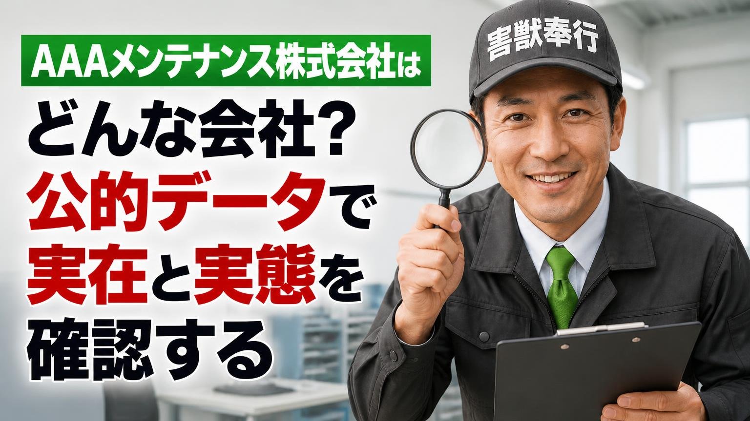 AAAメンテナンス株式会社はどんな会社?公的データで実在と実態を確認する