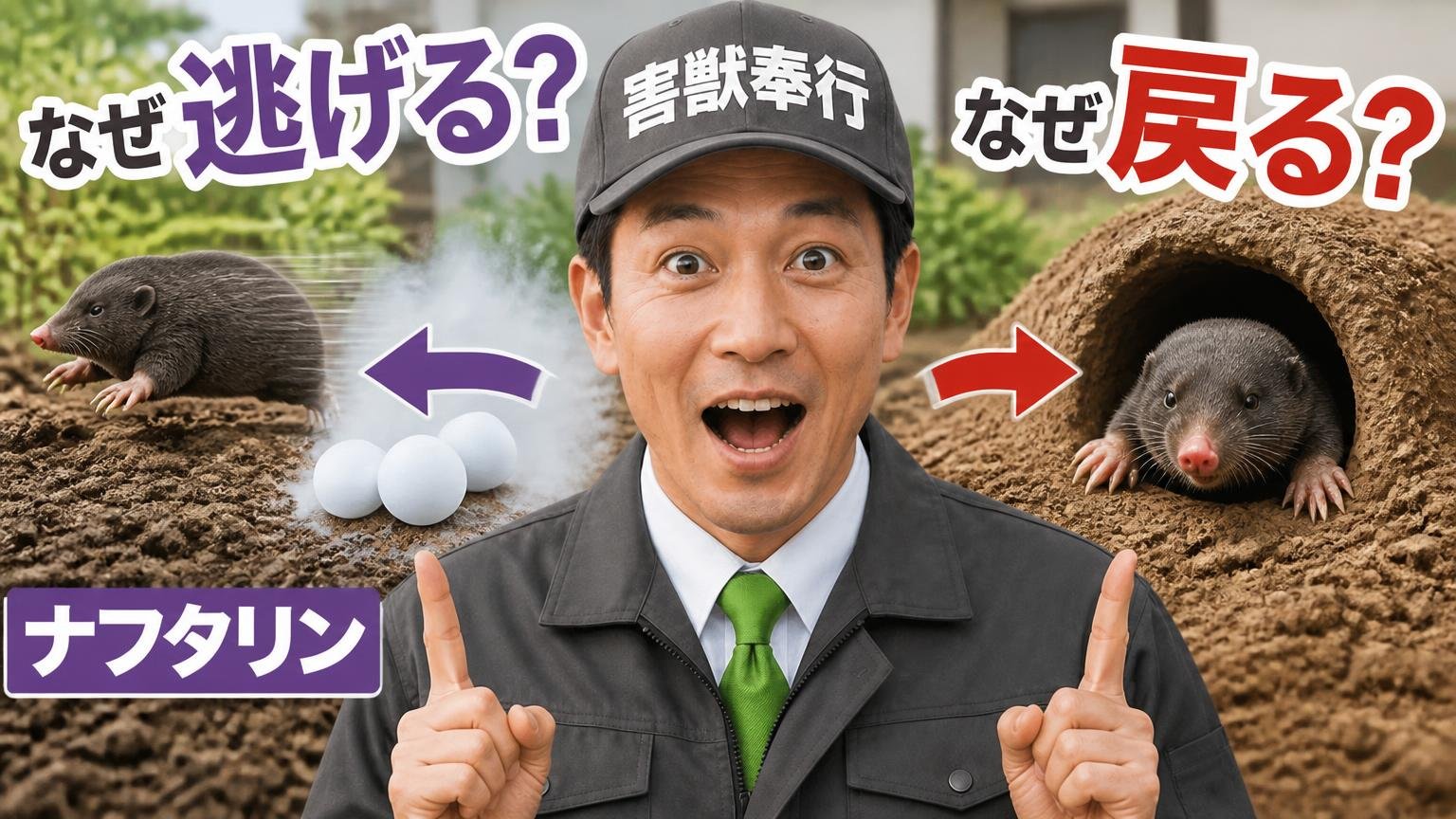 なぜナフタリンでモグラが逃げるのか、そしてなぜ戻ってくるのか