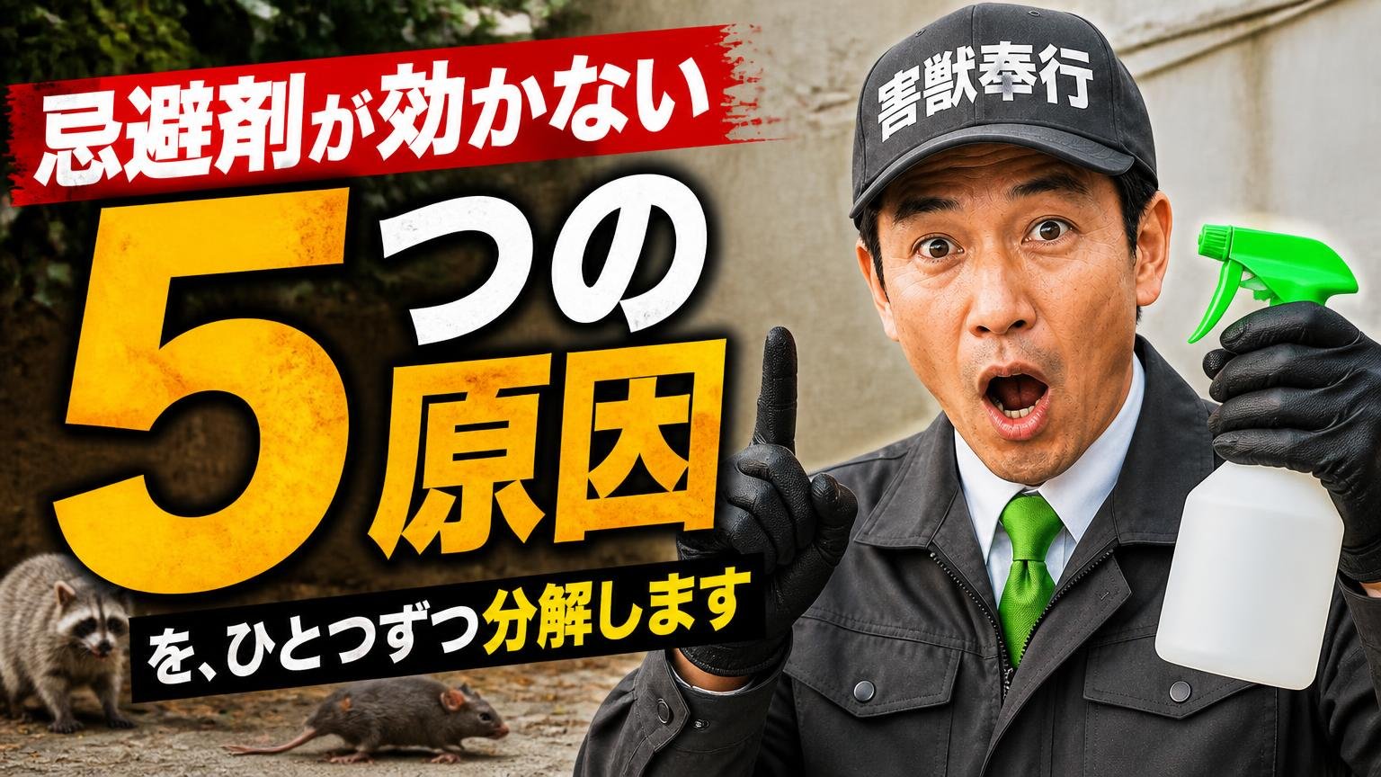 忌避剤が効かない5つの原因を、ひとつずつ分解します