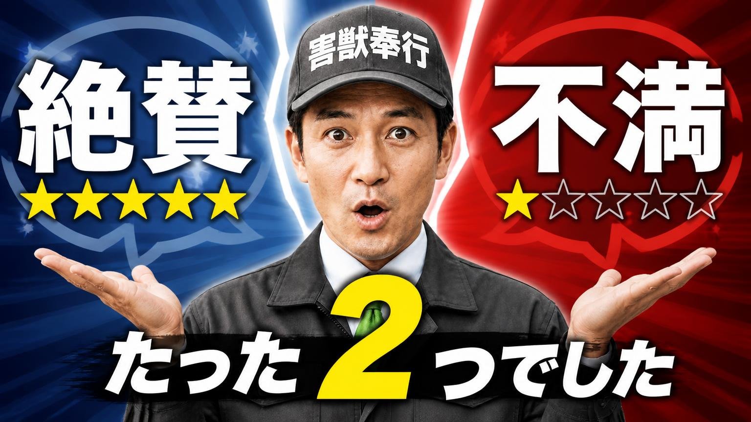 口コミが真っ二つに割れる理由は、たった2つでした