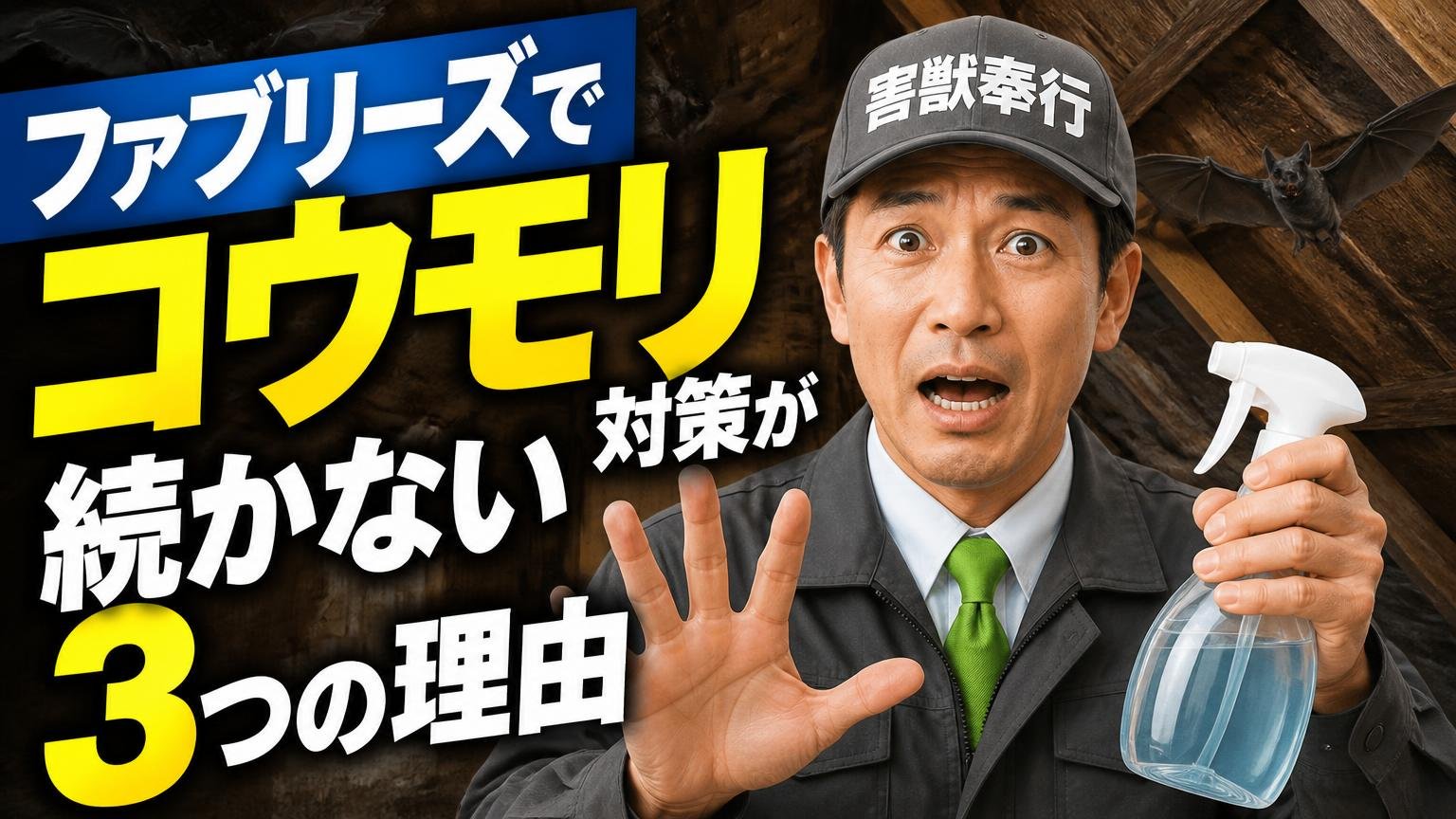 ファブリーズでコウモリ対策が続かない3つの理由