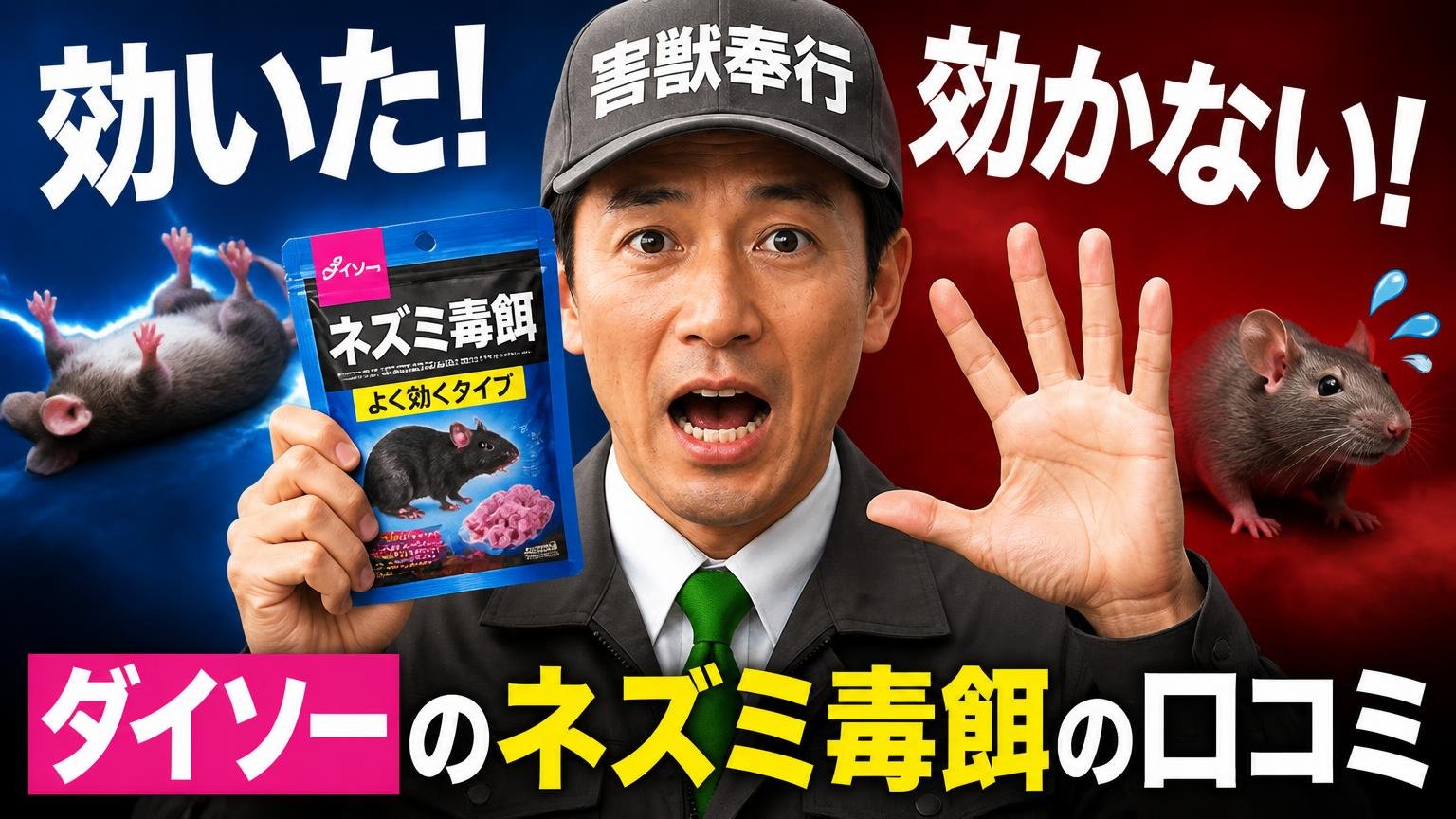 ダイソーのネズミ毒餌の口コミ|「効いた」と「効かない」が真っ二つ