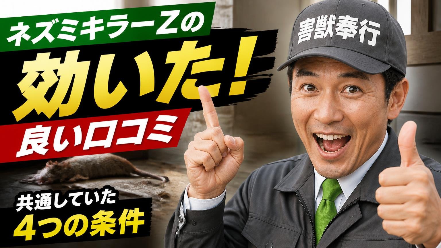 「効いた」というネズミキラーZの良い口コミ｜共通していた4つの条件