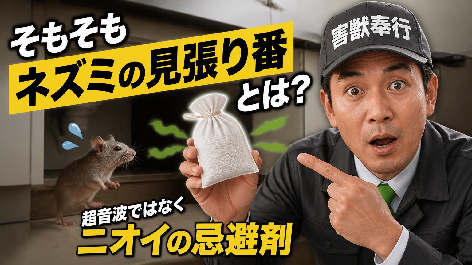 そもそもネズミの見張り番とは?超音波ではなく「ニオイの忌避剤」