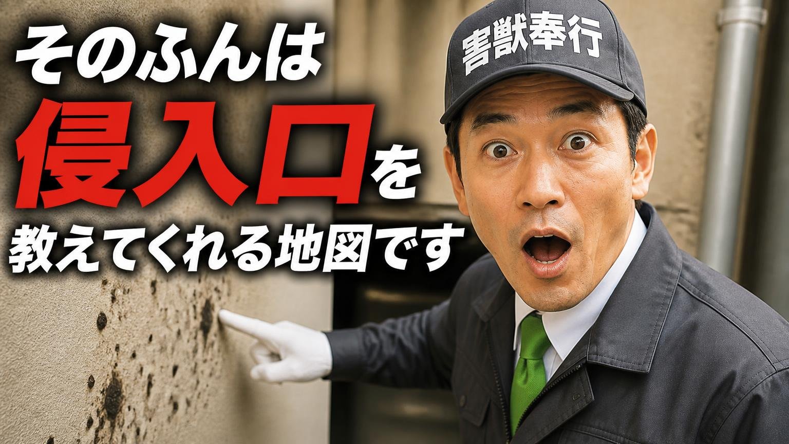 そのふんは「汚れ」ではなく、侵入口を教えてくれる地図です