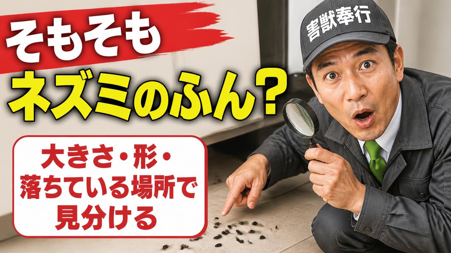 そもそもネズミのふん?大きさ・形・落ちている場所で見分ける