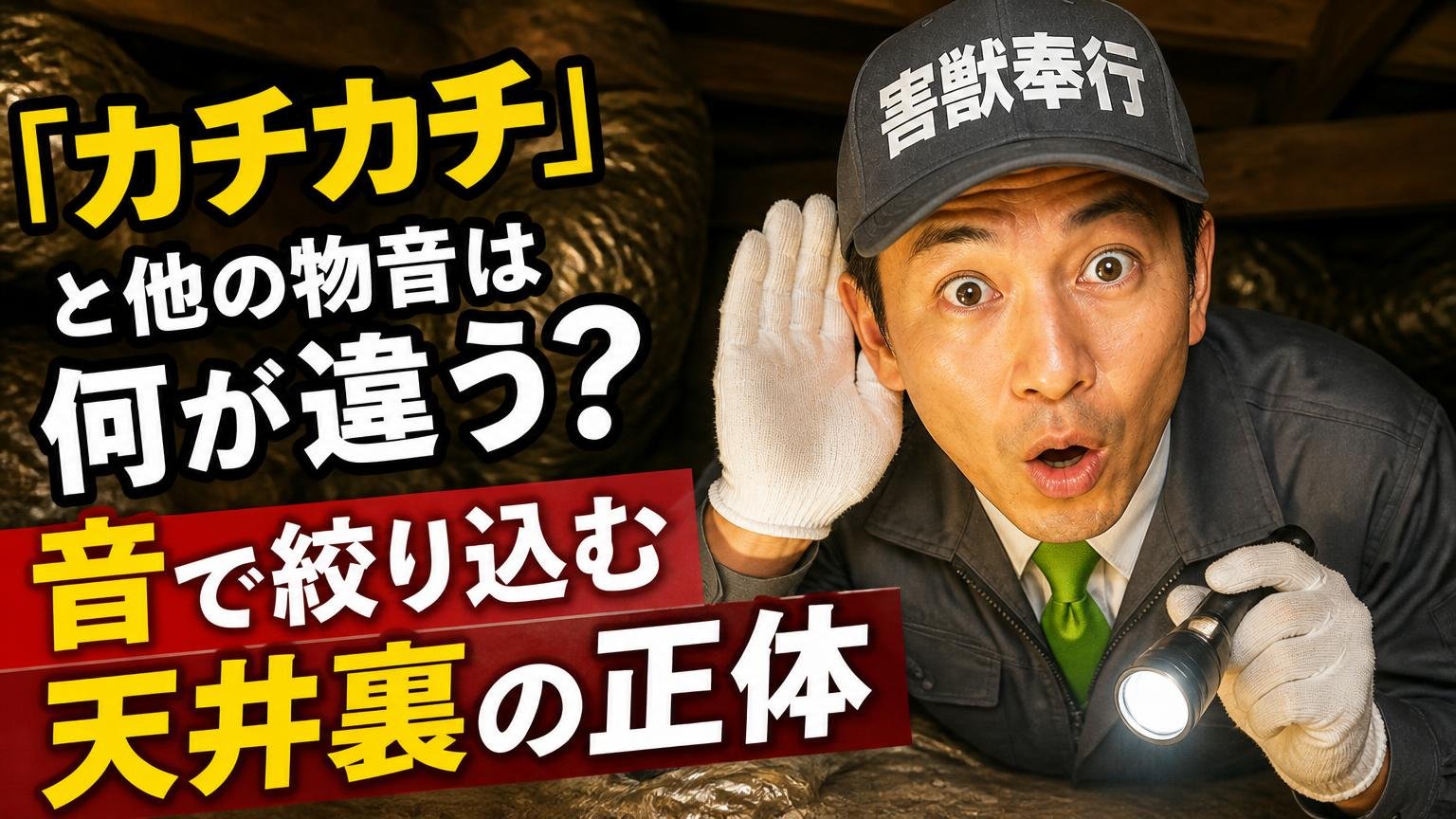 「カチカチ」と他の物音は何が違う？音で絞り込む天井裏の正体