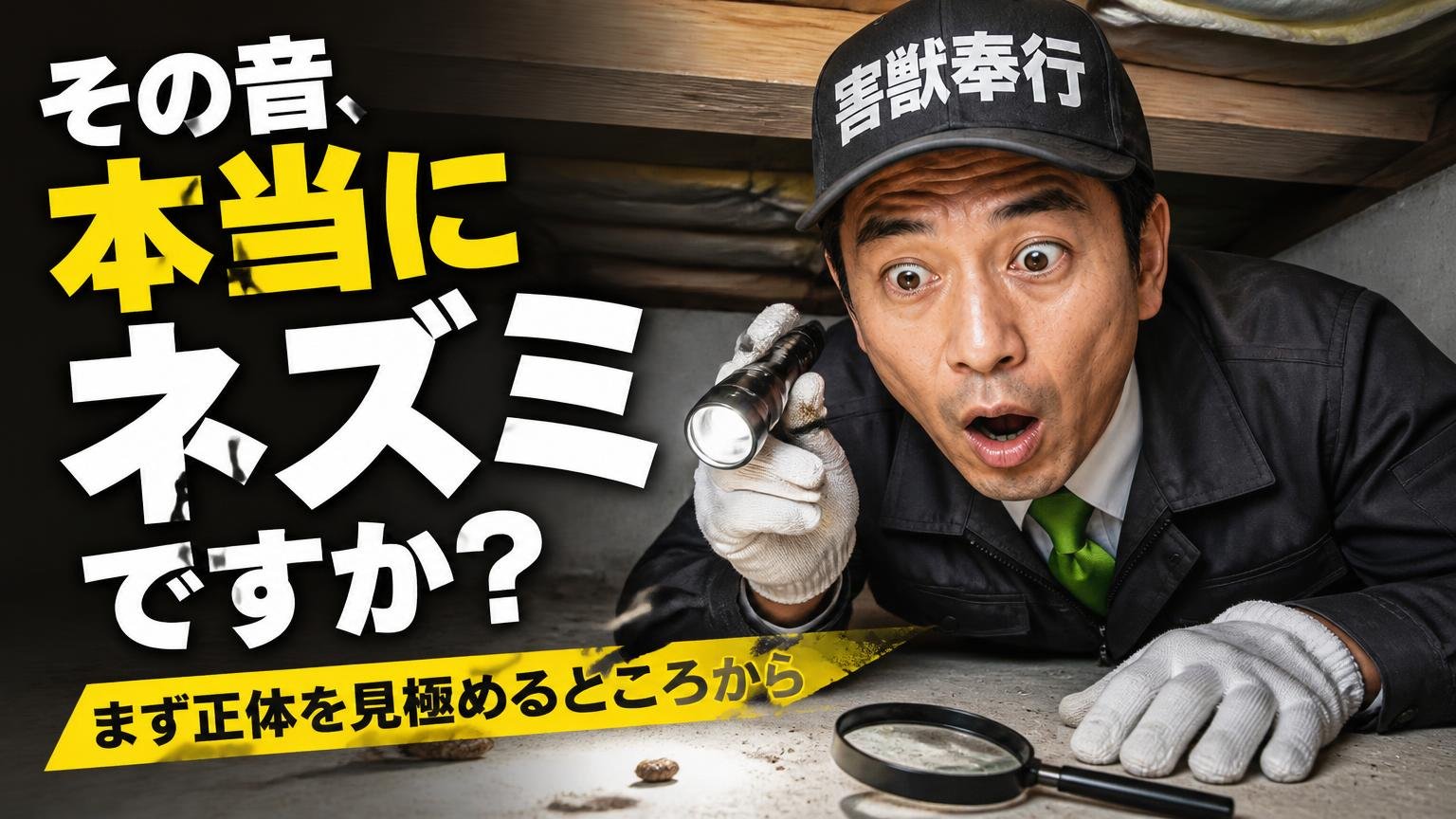 その音、本当にネズミですか?まず正体を見極めるところから
