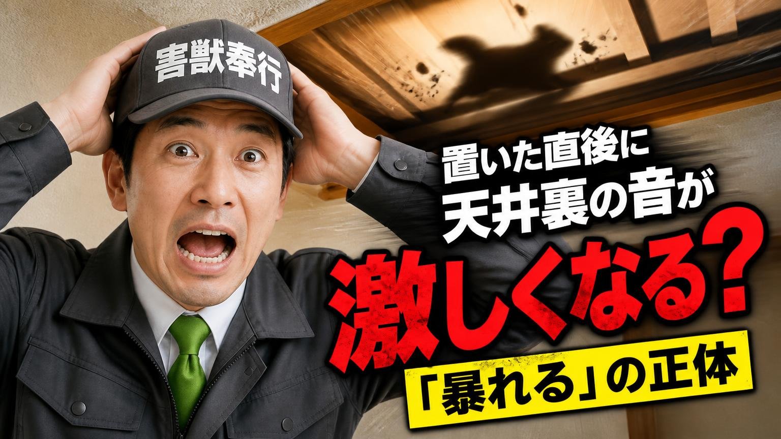置いた直後に天井裏の音が激しくなるのはなぜ?「暴れる」の正体