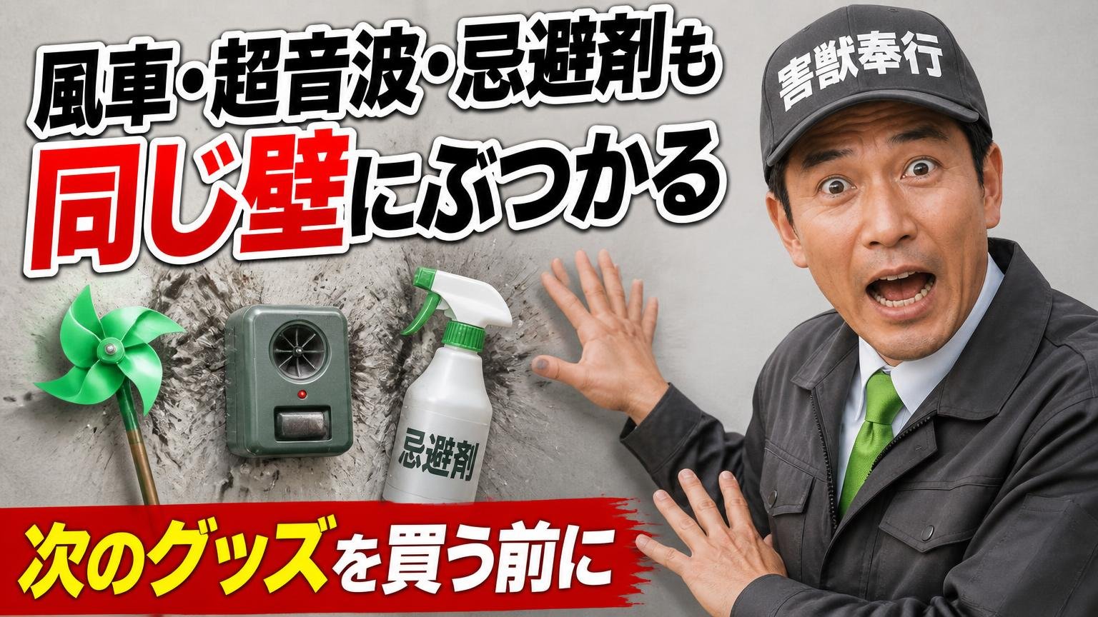 風車・超音波・忌避剤も同じ壁にぶつかる|次のグッズを買う前に