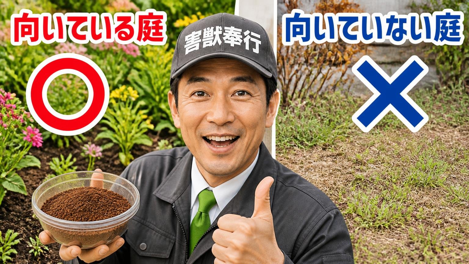 コーヒーかすが向いている庭・向いていない庭