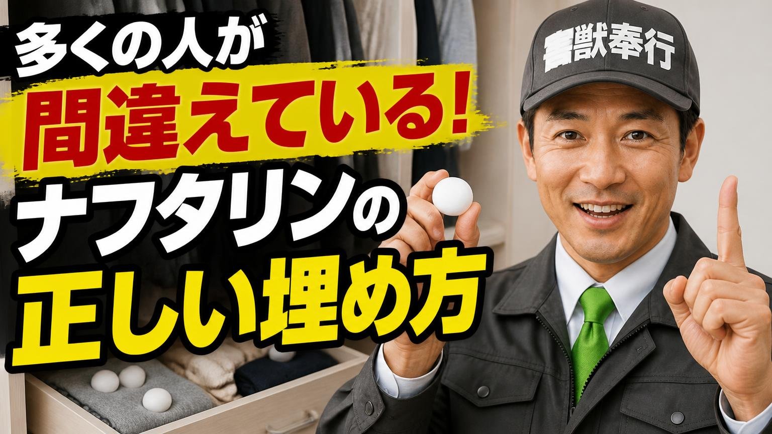 多くの人が間違えている、ナフタリンの正しい埋め方