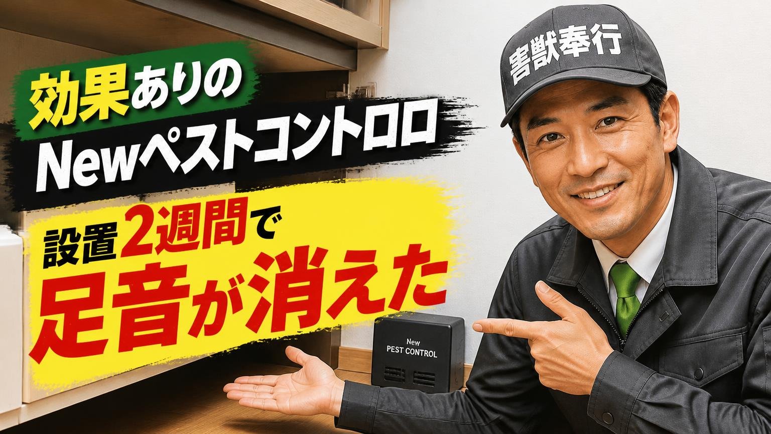 効果ありのNewペストコントロ口コミ｜「設置2週間で足音が消えた」