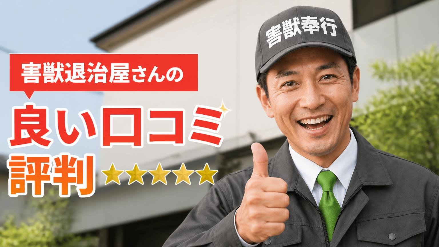 害獣退治屋さんの良い口コミ・評判