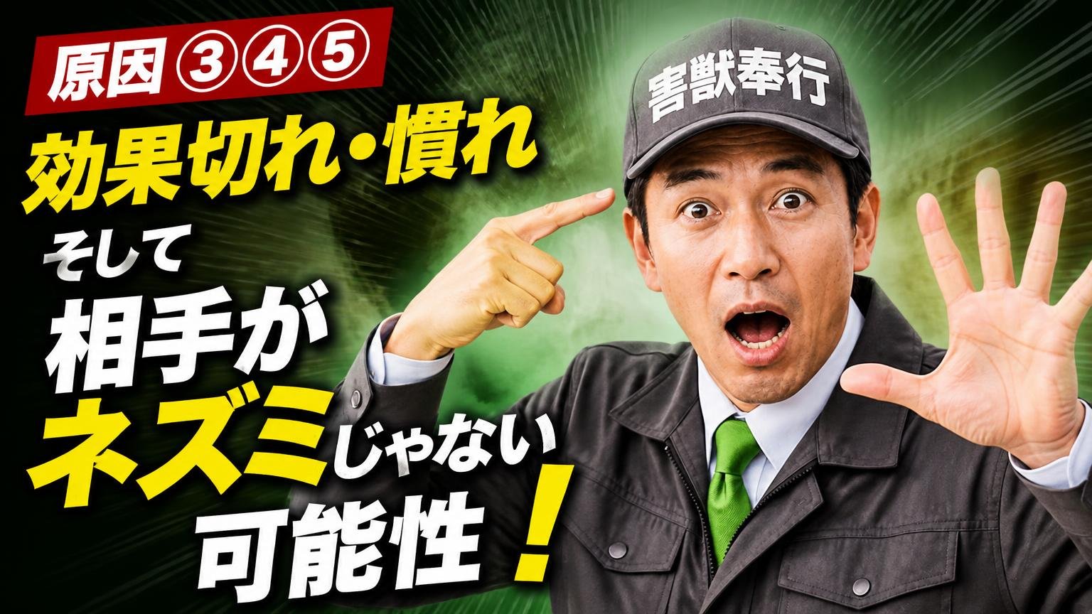 原因③④⑤:効果切れ・慣れ・そして「相手がネズミじゃない」可能性