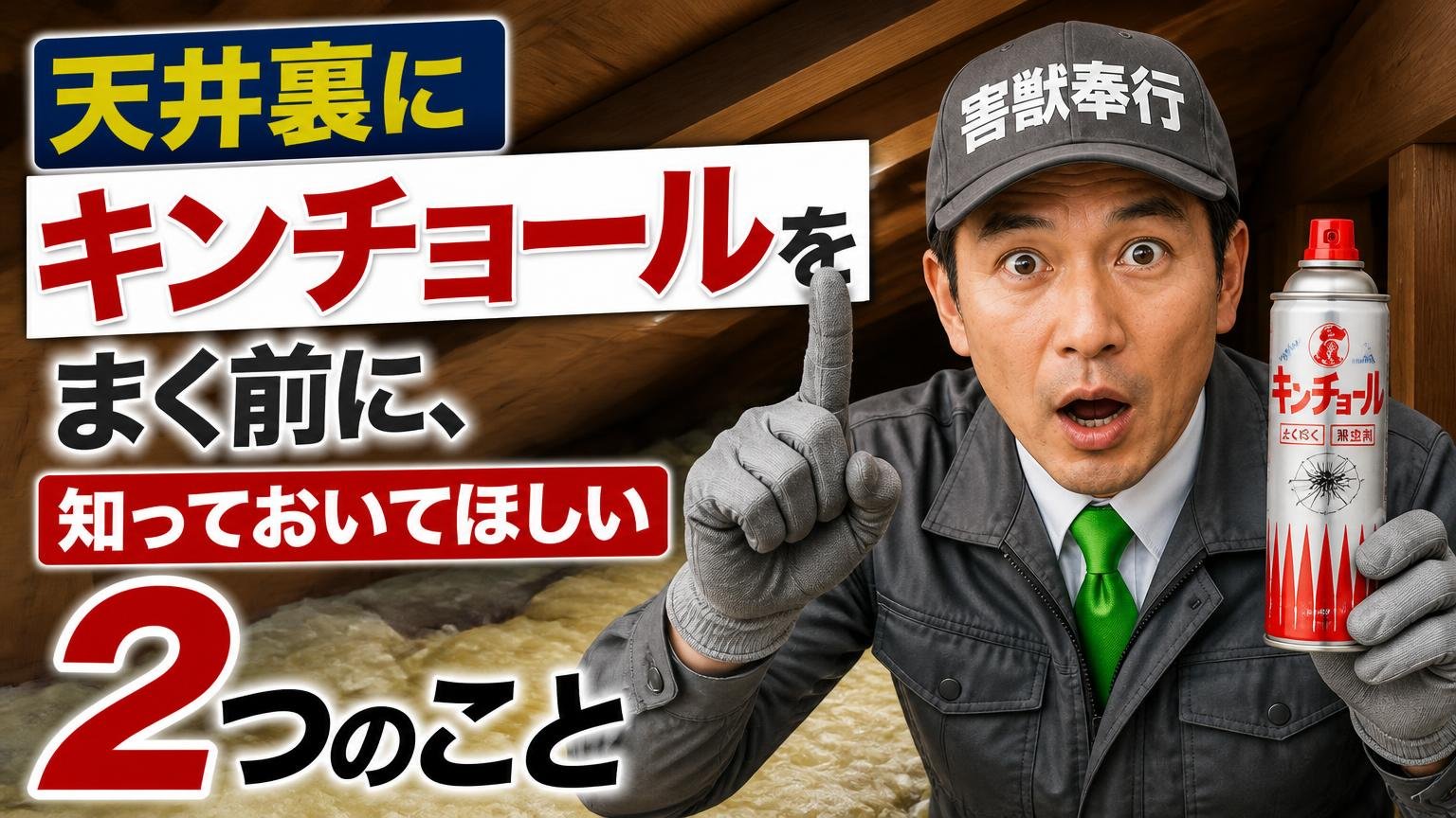 天井裏にキンチョールをまく前に、知っておいてほしい2つのこと