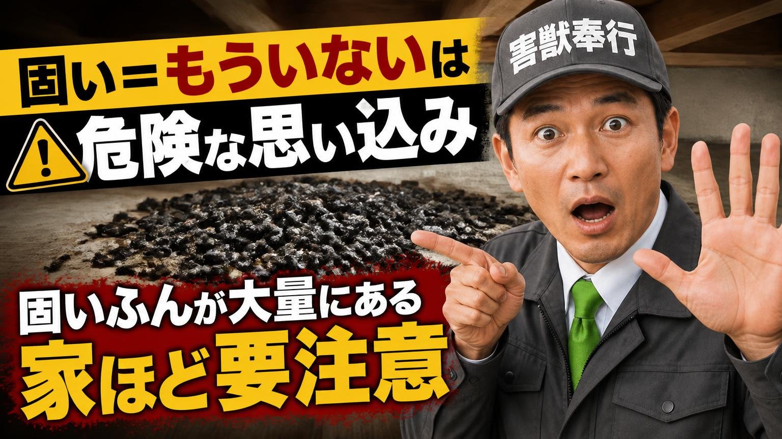 「固い=もういない」は危険な思い込み|固いふんが大量にある家ほど要注意