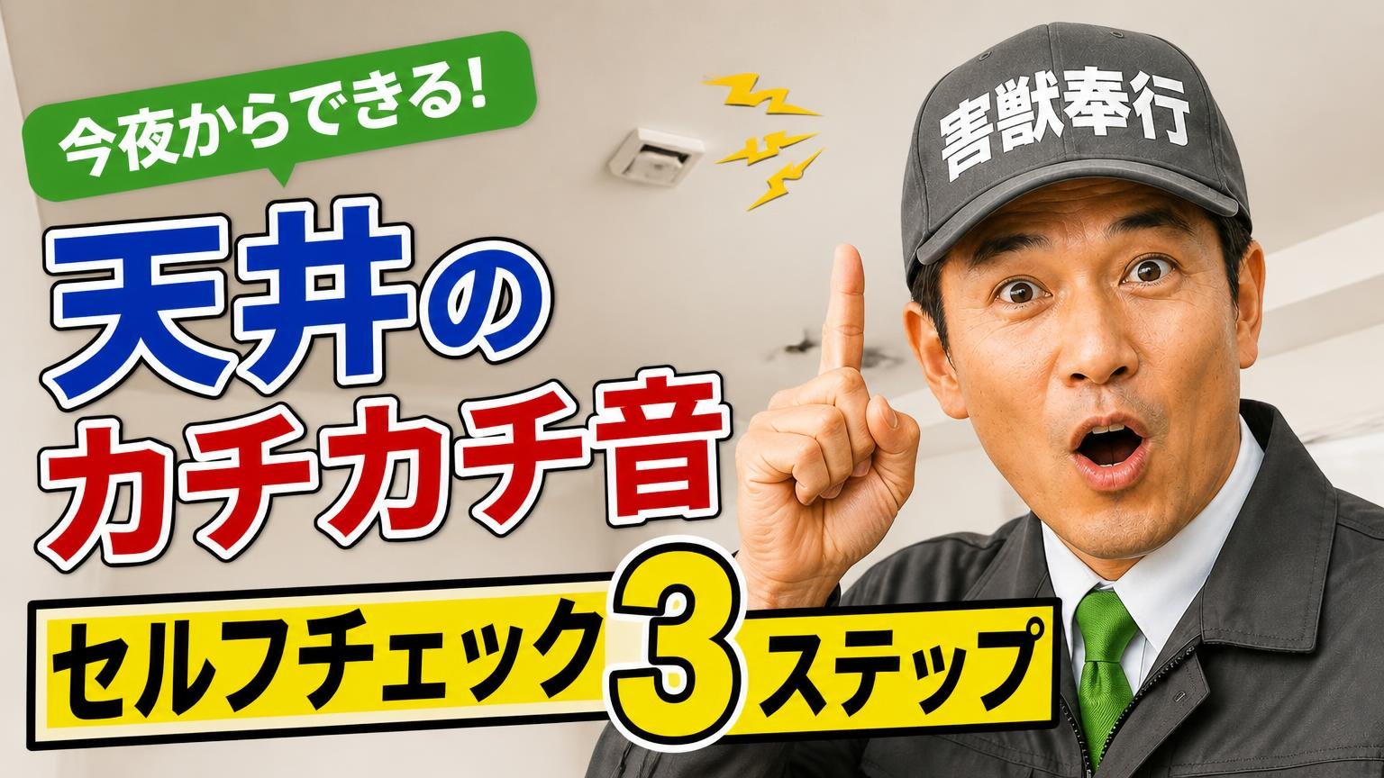 今夜からできる、天井のカチカチ音セルフチェック3ステップ
