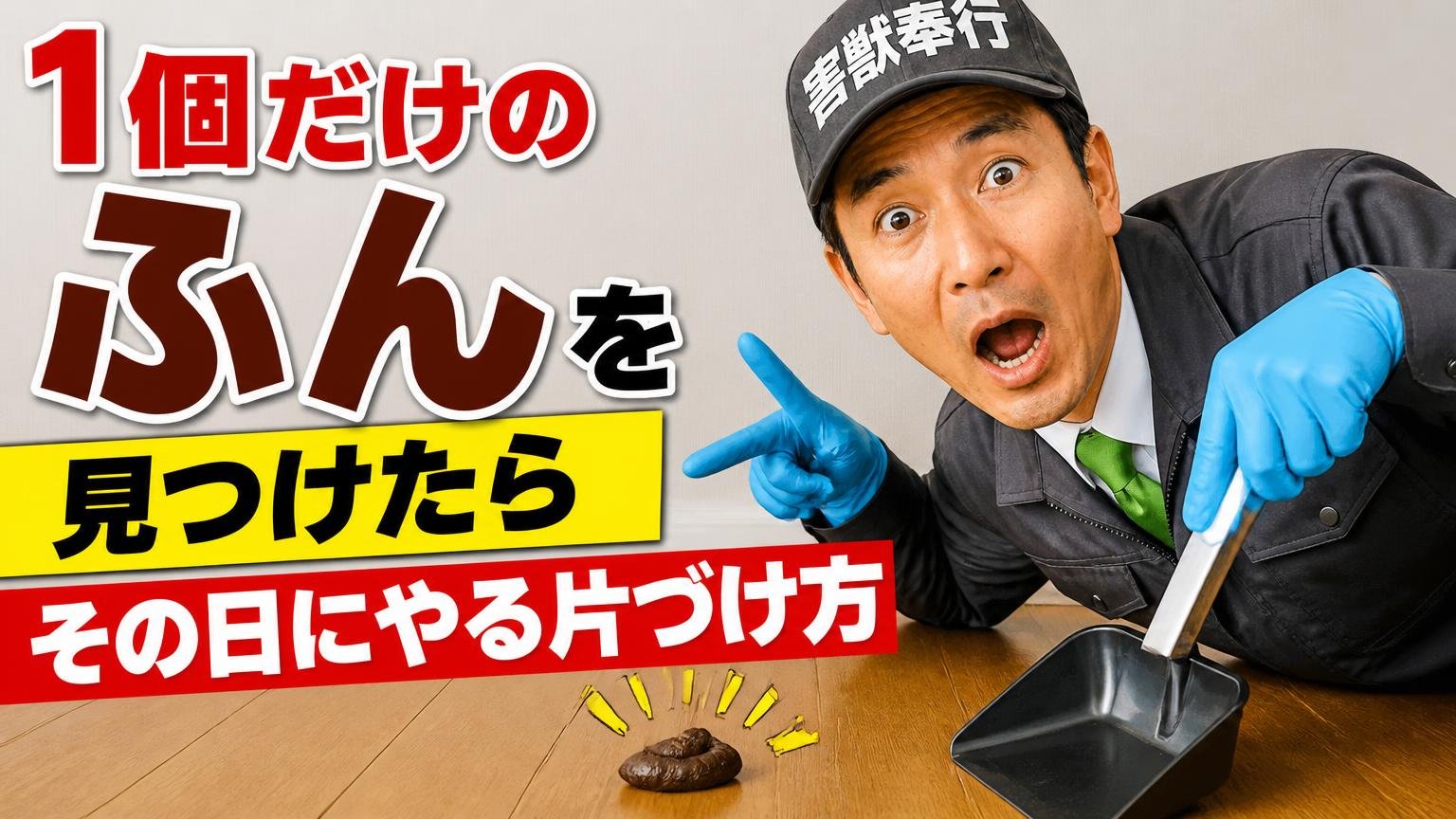 一個だけのふんを見つけたら、その日にやる片づけ方