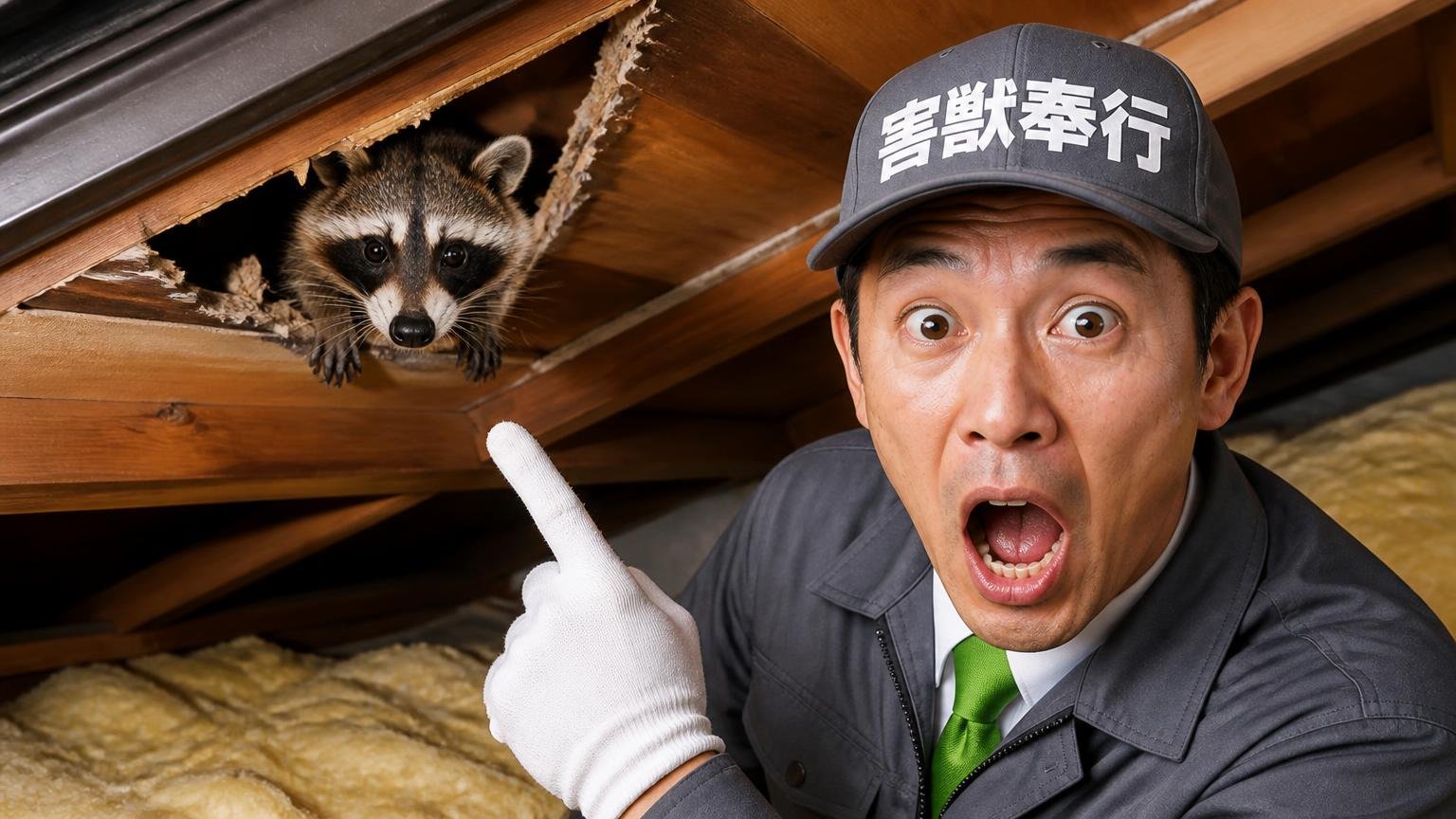 天井裏に入り込む動物の大きさと、家に空いた隙間