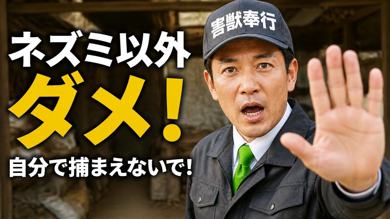 ネズミ以外だったら、自分で捕まえてはいけません