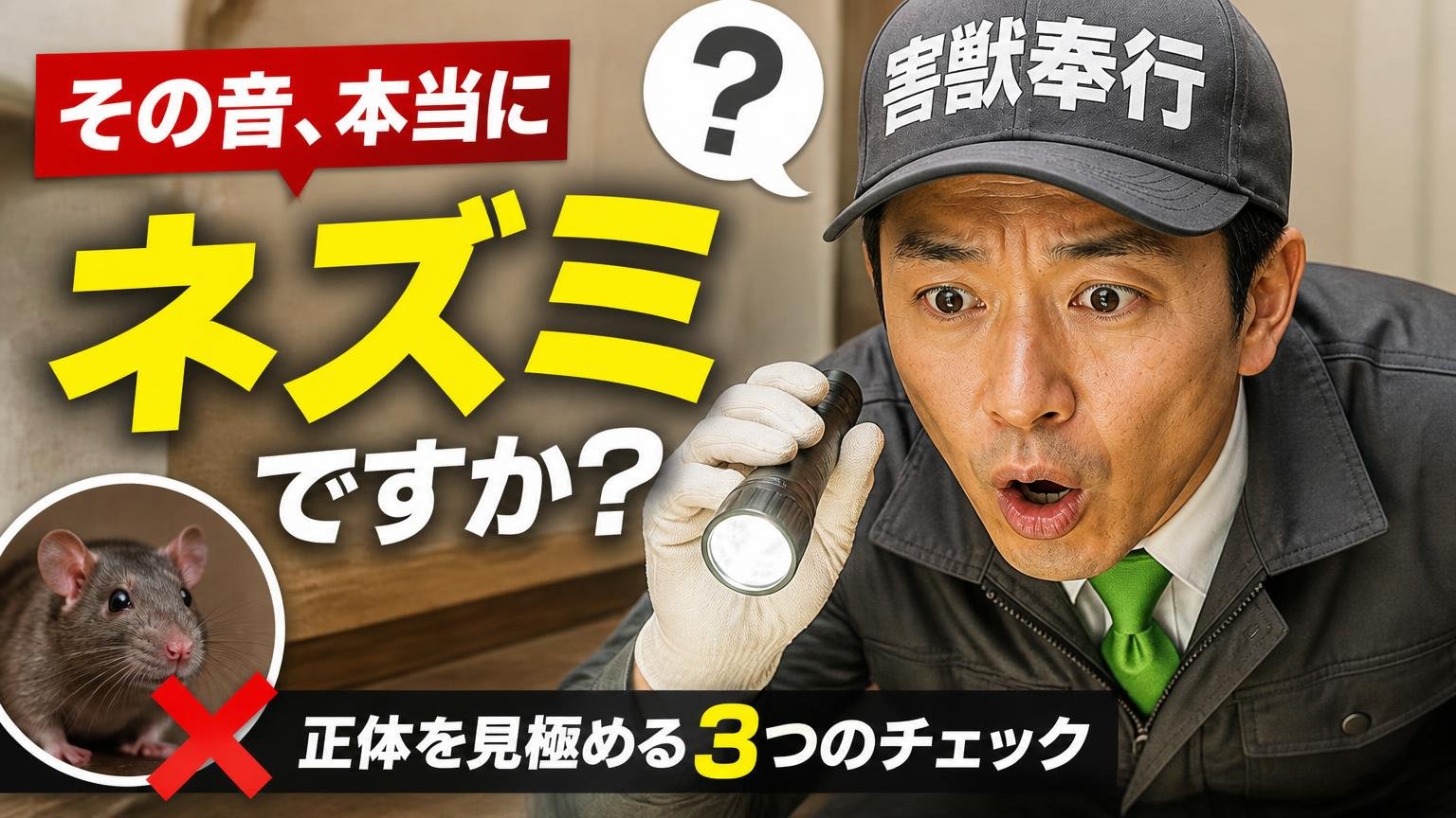 その音、本当にネズミですか？｜正体を見極める3つのチェック