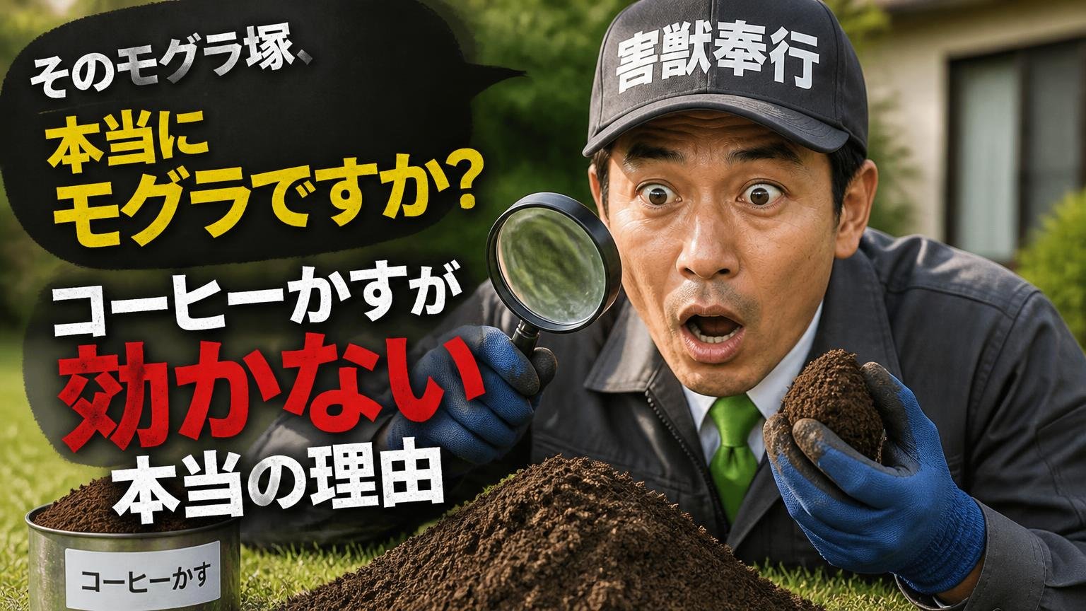 そのモグラ塚、本当にモグラですか?コーヒーかすが効かない本当の理由