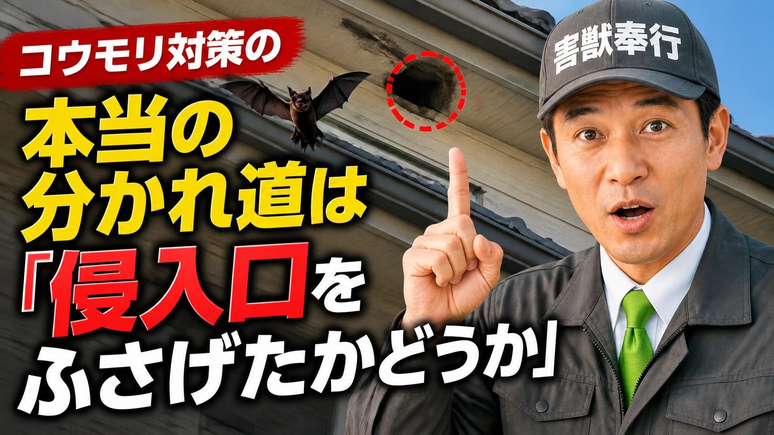 コウモリ対策の本当の分かれ道は「侵入口をふさげたかどうか」