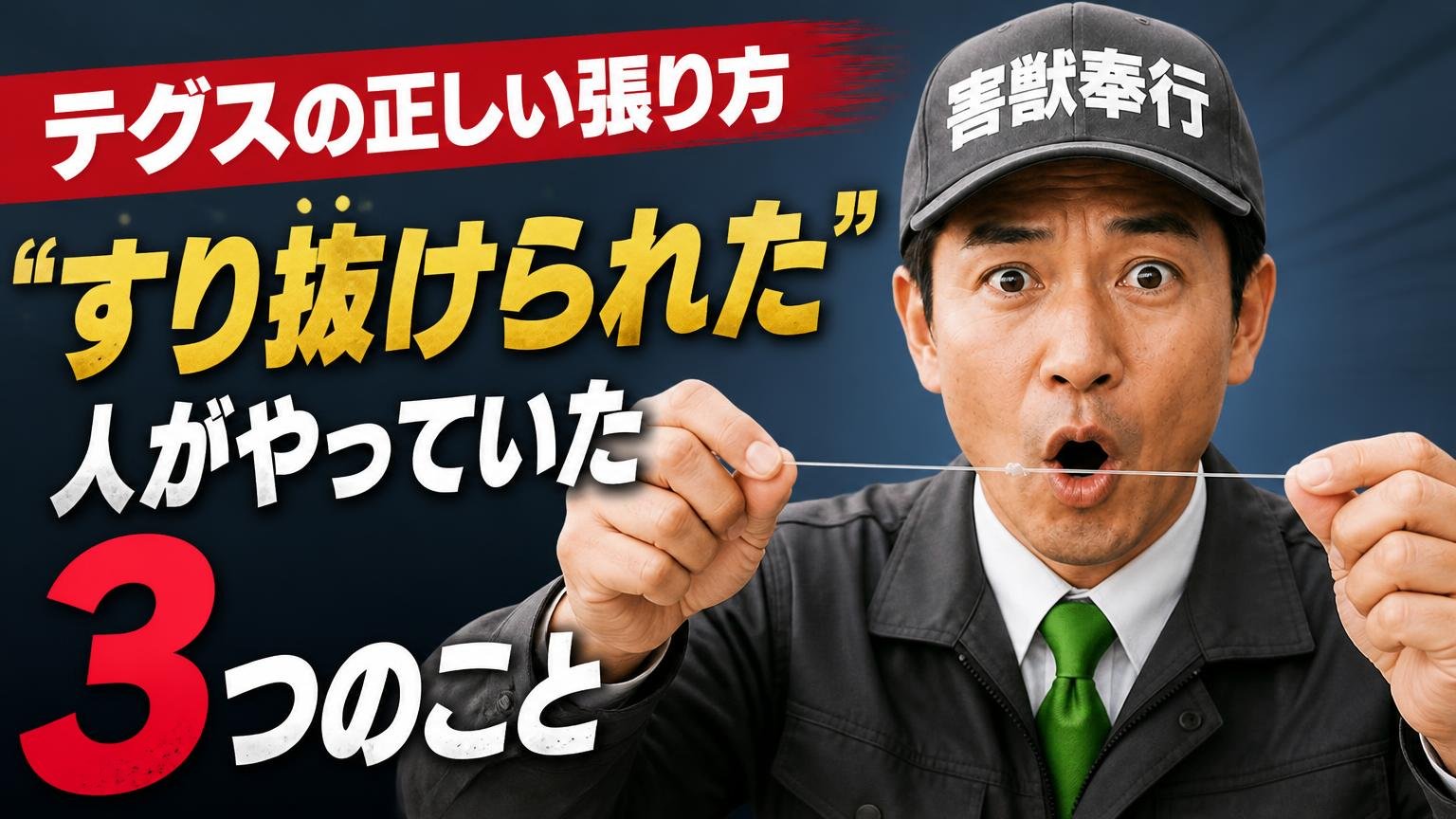 テグスの正しい張り方|「すり抜けられた」人がやっていた3つのこと