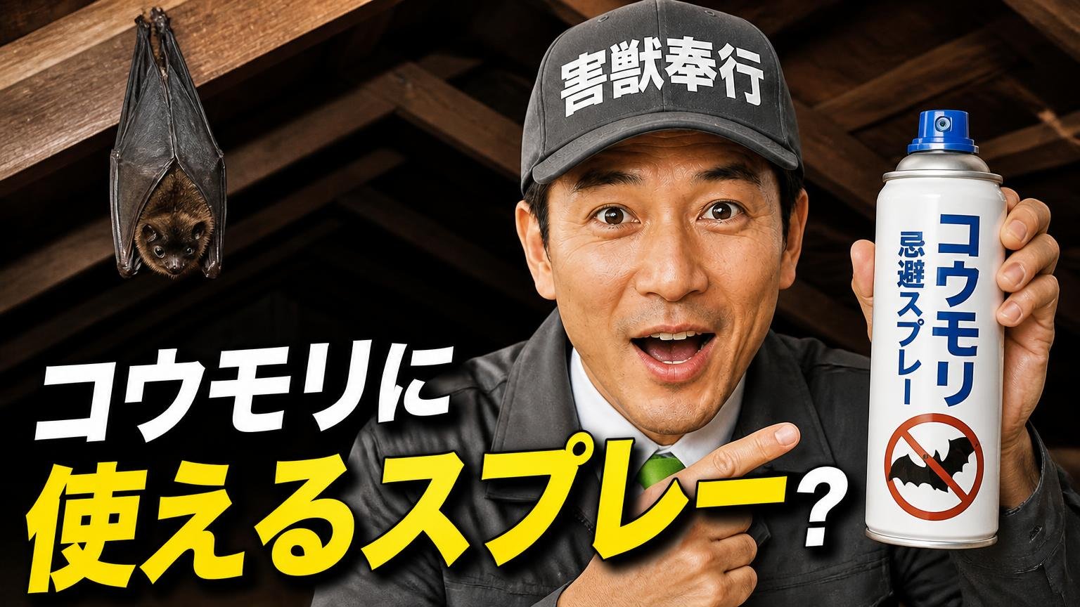 じゃあ何を使えばいいのか。コウモリに使っていいスプレーはある