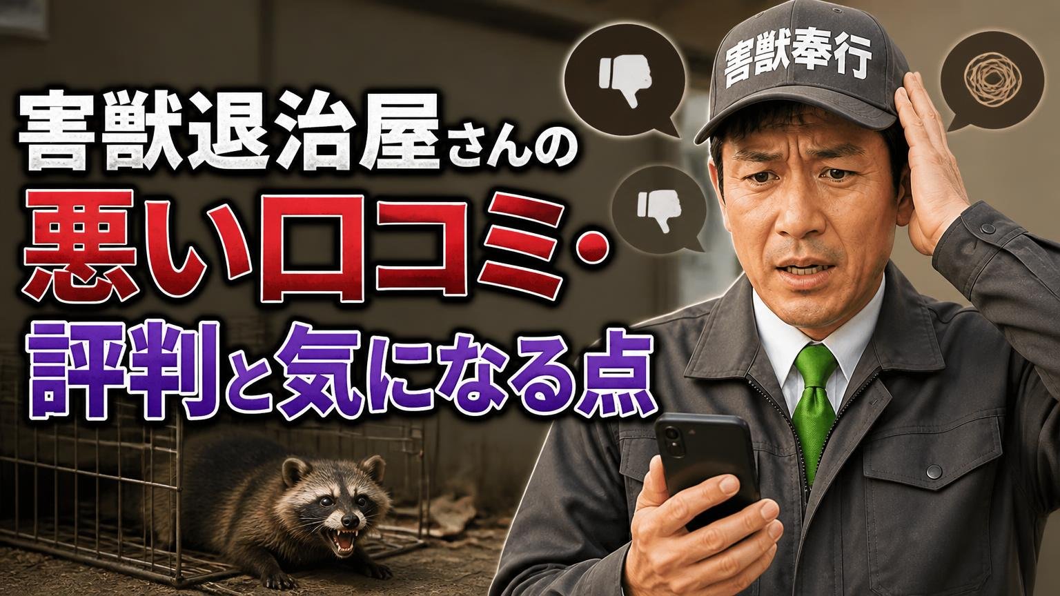 害獣退治屋さんの悪い口コミ・評判と気になる点