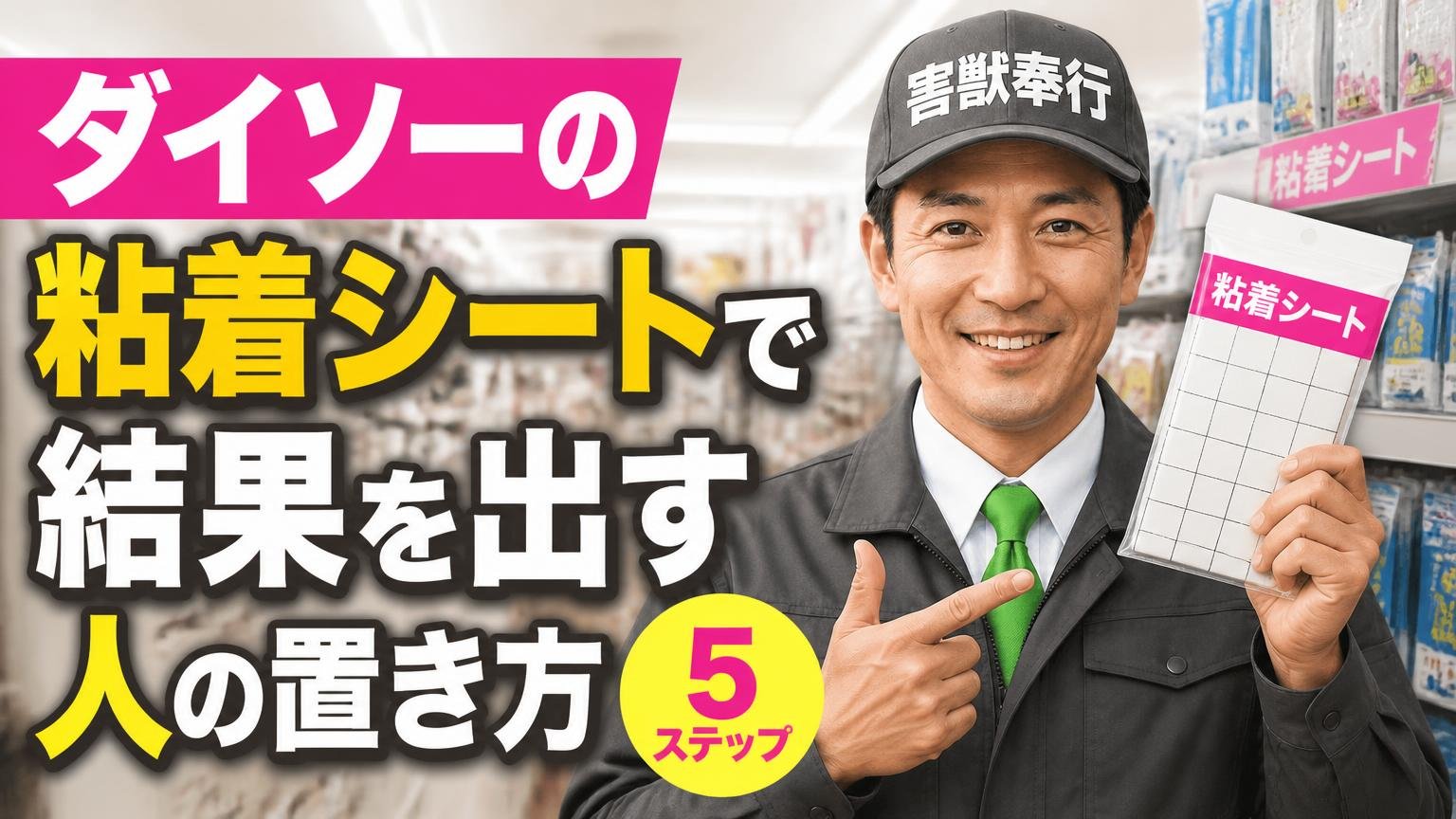 ダイソーの粘着シートで結果を出す人の置き方【5ステップ】