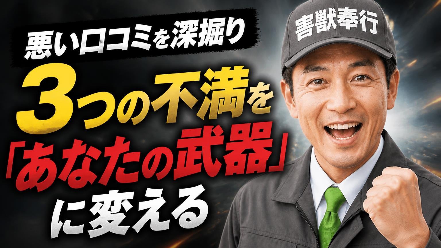 悪い口コミを深掘り|3つの不満を「あなたの武器」に変える