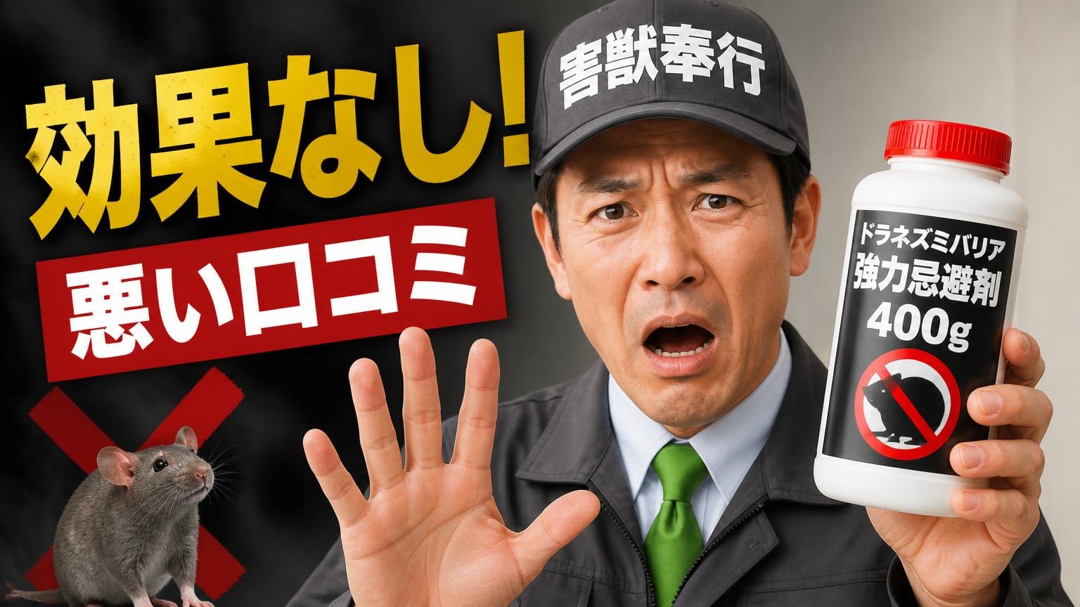 【効果なし】ドラネズミバリア・強力忌避剤400gの悪い口コミ
