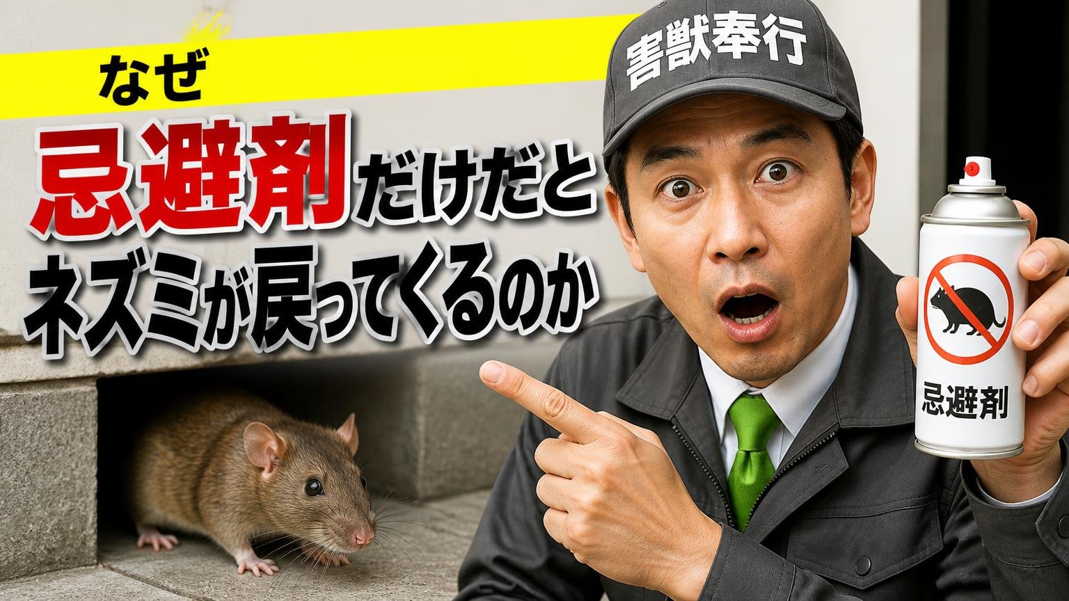 なぜ忌避剤だけだとネズミが戻ってくるのか