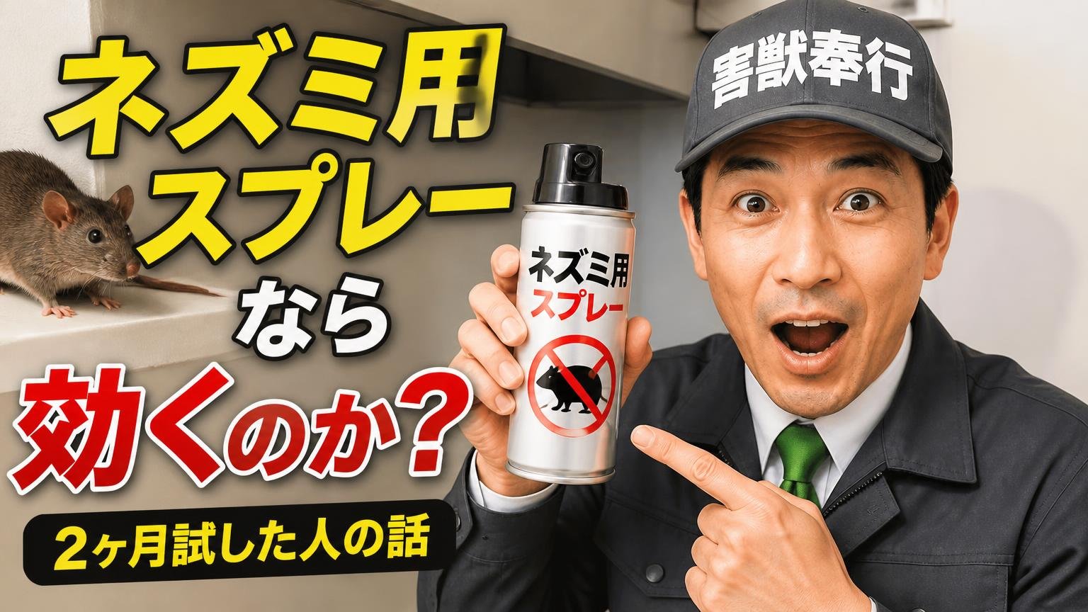ネズミ用のスプレーなら効くのか|2ヶ月試した人の話