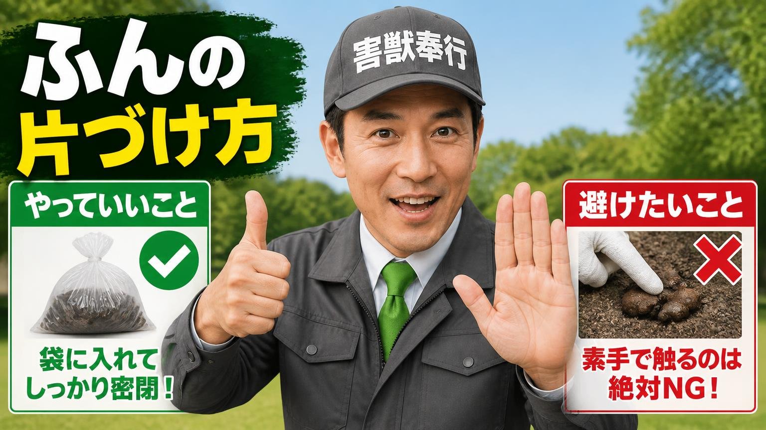 ふんの片づけ方。やっていいことと、避けたいこと