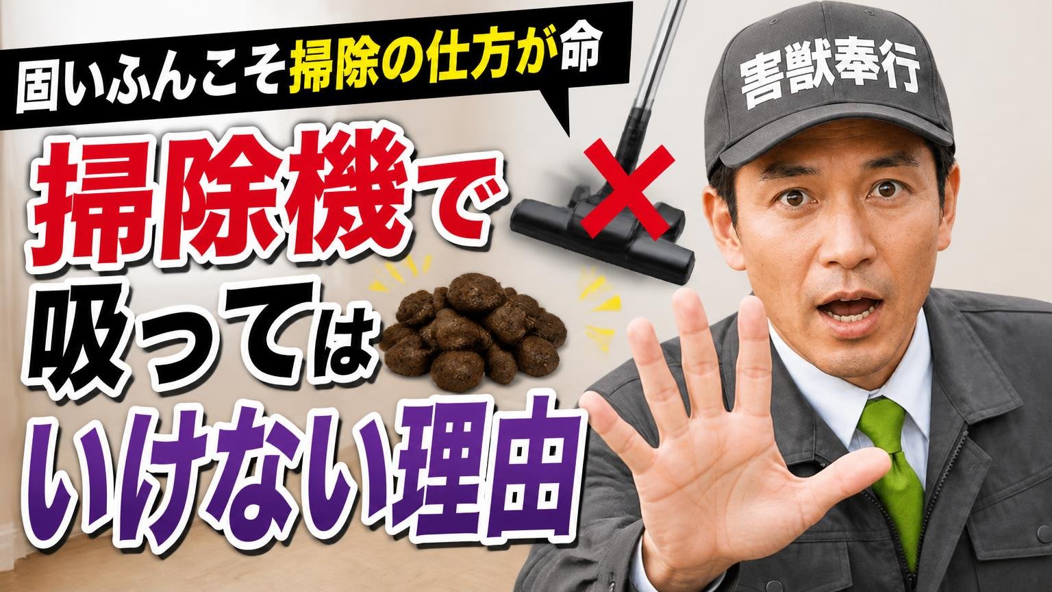 固いふんこそ掃除の仕方が命|掃除機で吸ってはいけない理由